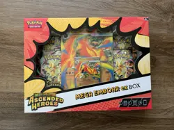 Pokemon TCG Mega Evolution Ascended Heroes Mega Emboar EX Box Brand New SEALED✅ - Image 1