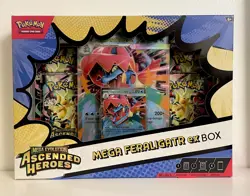 Pokemon TCG Mega Evolution Ascended Heroes Mega Feraligatr EX Box NEW - Image 1