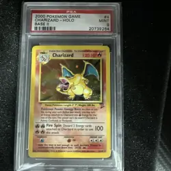 2000 Pokemon Game Base 2 #4 Charizard Holo PSA 9 Mint - Image 1