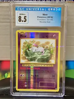 2016 Pokemon Evolutions Mew Reverse Foil #53/108 CGC 8.5 - Image 1