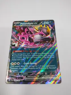 MINT NEW HOLO Fezandipiti ex 038/064 Play! Pokemon Prize Pack Series 7 Stamped - Image 1