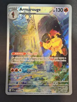 Pokemon TCG Armarouge Scarlet & Violet Holo Illustration Rare 203/198 - Image 1