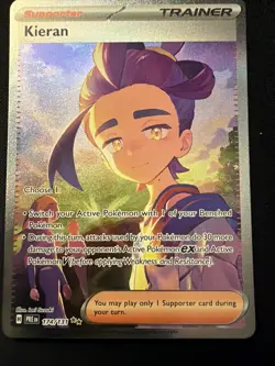 Kieran 174/131 Pokemon Prismatic Evolutions Special Illustration Rare NM - Image 1
