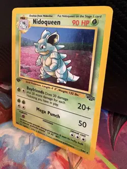Pokemon Nidoqueen 1st Edition Jungle Holo 7/64 WOTC MP - Image 3