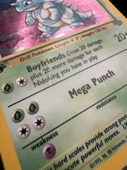 Pokemon Nidoqueen 1st Edition Jungle Holo 7/64 WOTC MP - Image 5