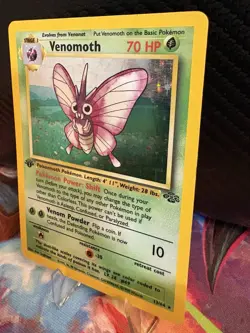 Pokemon Venomoth 13/64 1st Edition Jungle Holo Rare WOTC 1999 MP - Image 3