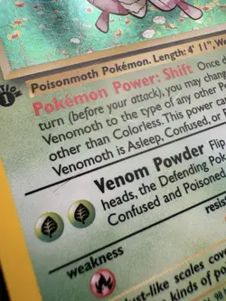Pokemon Venomoth 13/64 1st Edition Jungle Holo Rare WOTC 1999 MP - Image 5