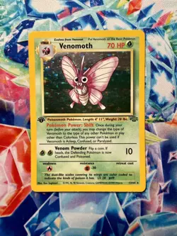 🔥 1st Edition Jungle Holo Pokemon Venomoth 13/64 Rare WOTC 1999 LP - Image 1
