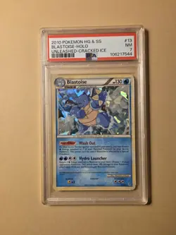 Blastoise - Cracked Ice Holo - Pokemon Heartgold Soulsilver Unleashed #13 PSA 7 - Image 1