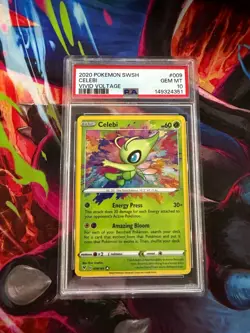 Pokemon TCG: Celebi 009/185 Swsh04: Vivid Voltage Holo PSA 10 - Image 1
