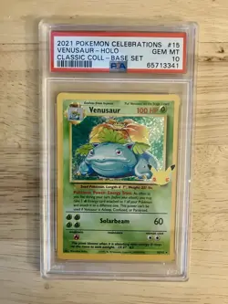 2021 POKEMON CELEBRATIONS CLASSIC COLLECTION #15 VENUSAUR-HOLO PSA 10 - Image 1