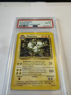 2002 POKEMON LEGENDARY COLLECTION MAGNETON #28 PSA 8 NM-MT - Image 1