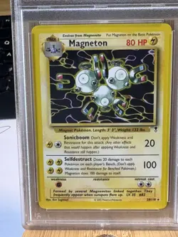 2002 POKEMON LEGENDARY COLLECTION MAGNETON #28 PSA 8 NM-MT - Image 2