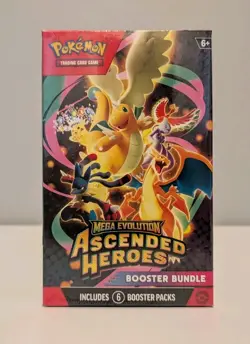 Pokemon TCG Ascended Heroes Mega Evolution Booster Bundle Sealed 6 Packs New - Image 1