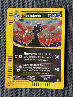 Pokemon Card- Houndoom-Aquapolis-Holo-H11/H32-Rare-NoCrystal-ENG-Very Good - Image 1