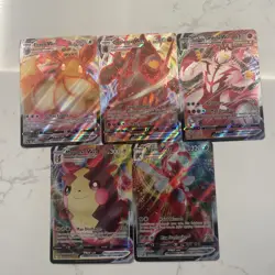Vmax Random Pokemon Cards Bundle X5 Cards Check Pictures For Each Card Conditio - Image 1
