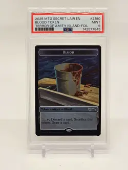 Blood Token Foil Jaws: Terror of Amity Island PSA 9 - Image 1