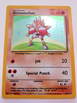 Hitmonchan 7 Base - Hitmonlee 7 Fossil - 1999 Pokemon WOTC Holo Combo Bundle LP - Image 5