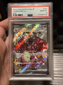 2023 POKEMON JPN SV4A-SHINY TREASURE EX SSR #331 CHARIZARD EX PSA 10 - Image 1