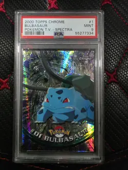 Pokemon 2000 Topps Chrome Bulbasaur Spectra-Chrome PSA 9 - Image 1
