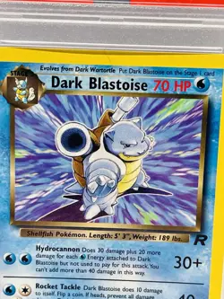2000 POKEMON ROCKET #20 DARK BLASTOISE PSA 8 - Image 2