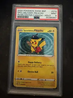 Pokemon Special Delivery Pikachu 2020 PSA 9 - Image 1