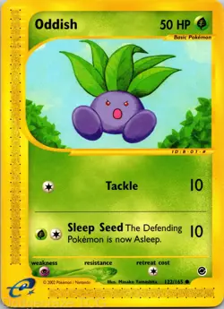Oddish 122/165 Common Expedition Base Set Pokemon NM - Image 1
