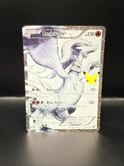 Pokemon Reshiram Full Art Holo Card 113/114 Celebrations Classic Collection C - Image 1