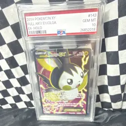 Pokemon TCG XY Emolga EX Full Art Holo Ultra Rare 143/146 PSA 10 2014 EN - Image 1