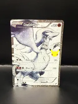 Pokemon Reshiram Full Art Holo Card 113/114 Celebrations Classic Collection B - Image 1