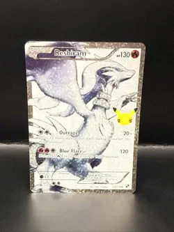 Pokemon Reshiram Full Art Holo Card 113/114 Celebrations Classic Collection B - Image 2