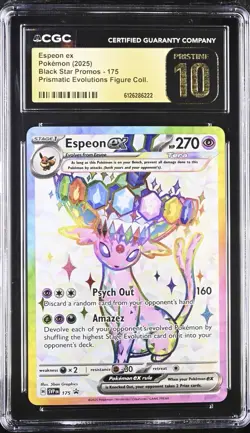 Espeon ex 175 SVP Black Star Promo Prismatic Evolutions Pokemon CGC PRISTINE 10 - Image 1