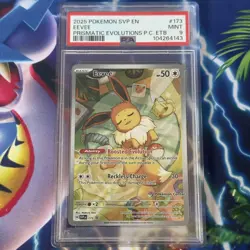 Pokemon TCG | PSA 9 Eevee SVP173 Prismatic Evolutions Pokemon Center Stamped - Image 1