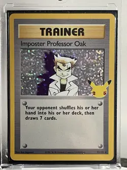 Pokemon TCG 1999 Base Set *Shadowless Impostor Professor Oak Trainer 73/102* - Image 1