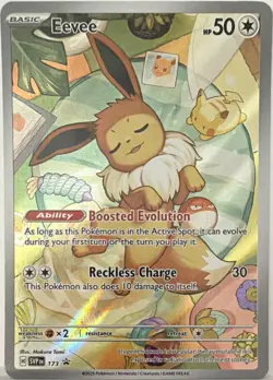 Pokemon Eevee 173 SV Scarlet & Violet Promo Holo English 50 HP Makura Tami - Image 1