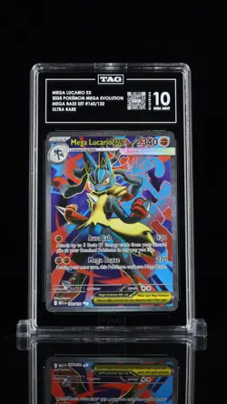 Pokemon Mega Lucario ex 160/132 Mega Evolution Ultra Rare TAG 10 GEM MINT💎 - Image 1