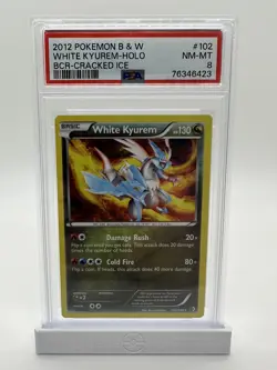 2012 Pokemon BW White Kyurem 102/149 Boundaries Crossed NM-MT PSA 8 - Image 1