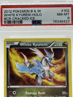 2012 Pokemon BW White Kyurem 102/149 Boundaries Crossed NM-MT PSA 8 - Image 2