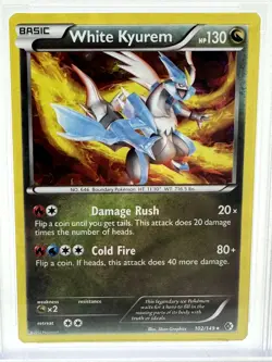 2012 Pokemon BW White Kyurem 102/149 Boundaries Crossed NM-MT PSA 8 - Image 3