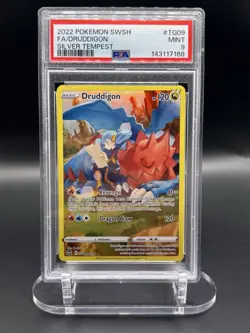 2022 Pokemon SWSH Silver Tempest Druddigon Holo #TG09/TG30 PSA 9 - Image 1