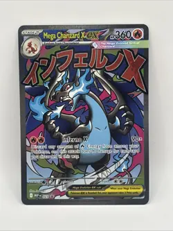 Pokemon Mega Charizard X EX 023 Me: Mega Evolution Promo Full Art Holo 360 HP - Image 1