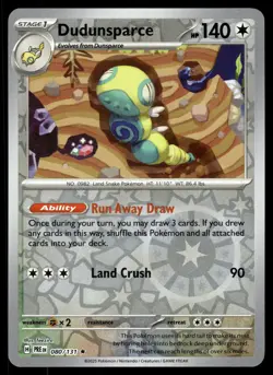DUDUNSPARCE - 080/131 Rare Prismatic Evolutions Pokemon Reverse Holo NM - Image 1