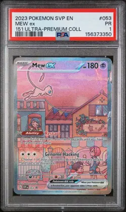PSA 1 👀2023 POKEMON SVP EN-SV BLACK STAR PROMO 151 ULTRA-PREM COLL #053 MEW EX - Image 1