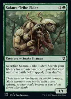 NM-Mint, English MTG Regular Sakura-Tribe Elder Commander Legends: Battle for Ba - Image 1
