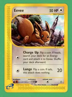 Eevee Pokemon Aquapolis 75/147 NM - Image 1