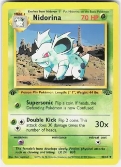 Nidorina 40/64 Uncommon Jungle Pokemon 1st Edition HP - Image 1