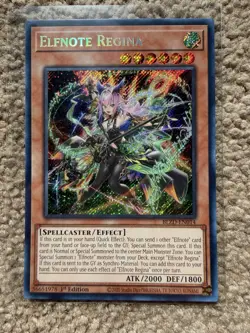 Yu-Gi-Oh! Elfnote Regina BLZD-EN014 Secret Rare 1st Edition - Near Mint - Image 1