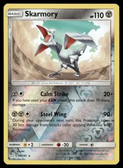 Pokemon Cards Skarmory 98/181 Reverse Holo Team Up Sun & Moon NM - Image 1