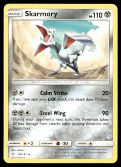 Pokemon Cards Skarmory 98/181 Team Up Sun & Moon Rare NM - Image 1
