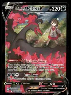 Pokemon Cards Galarian Moltres V TG20/TG30 Astral Radiance Trainer Gallery NM - Image 1
